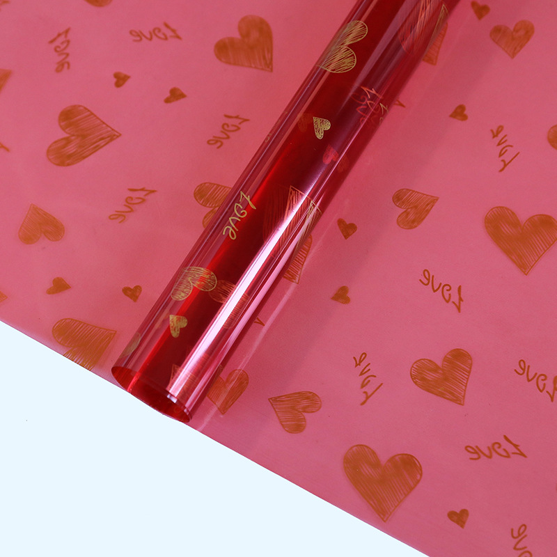 Love Print Design Blumenverpackungspapier, wasserfest, verdickt, einseitig beschichtet
