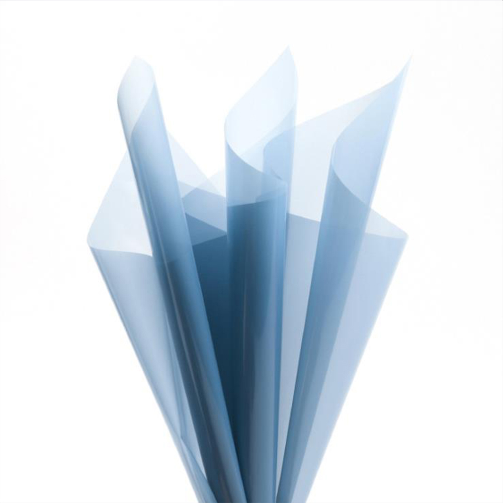 Wasserfestes, transparentes Blumen-Geschenkpapier aus Kristallglas