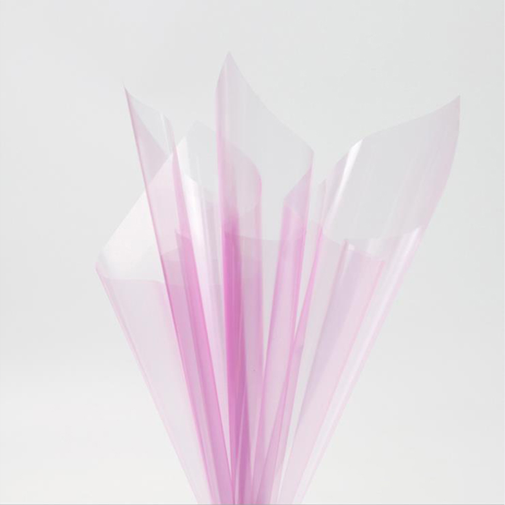 Wasserfestes, transparentes Blumen-Geschenkpapier aus Kristallglas