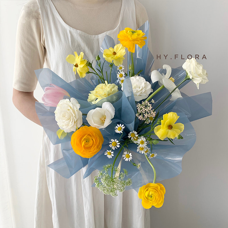 Wasserfestes, transparentes Blumen-Geschenkpapier aus Kristallglas