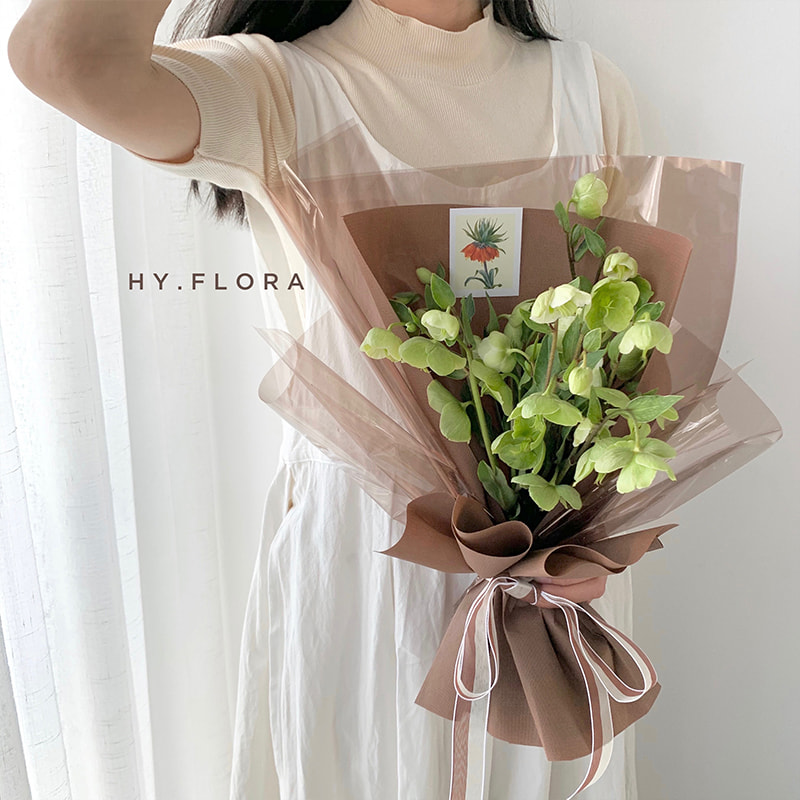 Wasserfestes, transparentes Blumen-Geschenkpapier aus Kristallglas