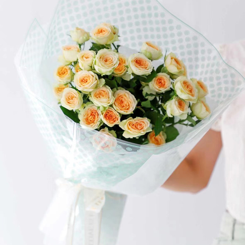 Durchscheinende Blumenfolie aus Kunststoff