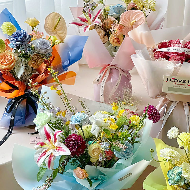 4,5 Mil OPP Blumen-Geschenkpapier