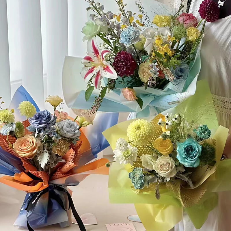 4,5 Mil OPP Blumen-Geschenkpapier