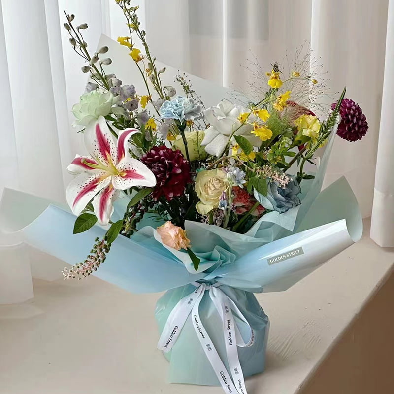 4,5 Mil OPP Blumen-Geschenkpapier