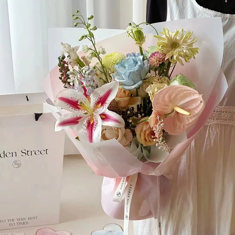 4,5 Mil OPP Blumen-Geschenkpapier