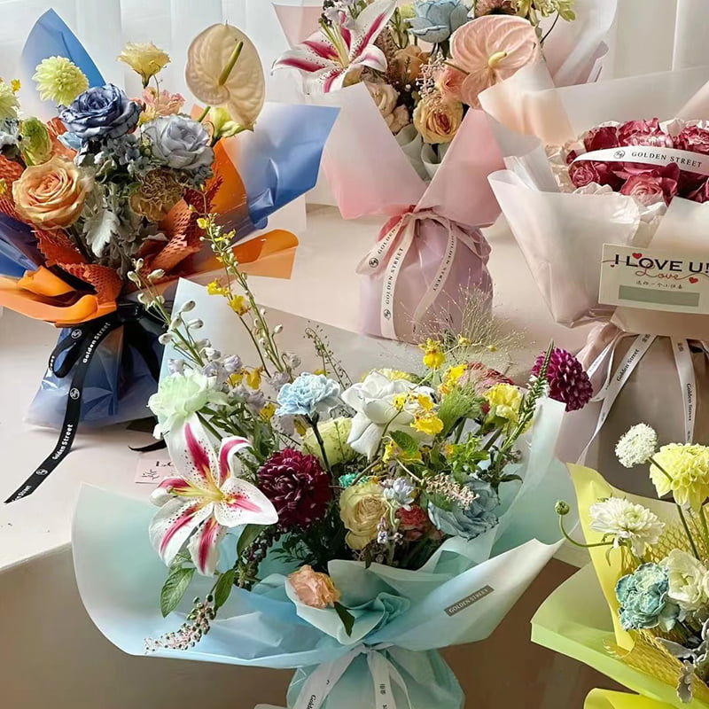 4,5 Mil OPP Blumen-Geschenkpapier