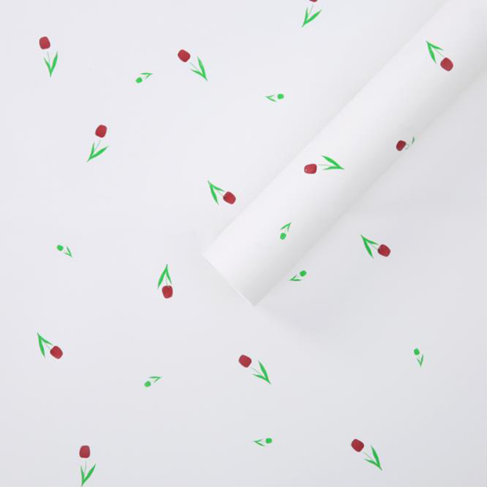 Blumenstrauß aus dickem Geschenkpapier mit künstlerischen Worten