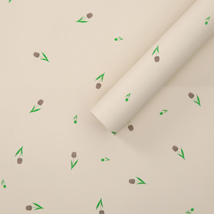 Blumenstrauß aus dickem Geschenkpapier mit künstlerischen Worten
