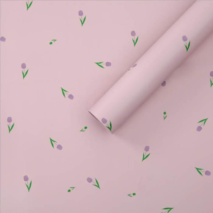 Blumenstrauß aus dickem Geschenkpapier mit künstlerischen Worten