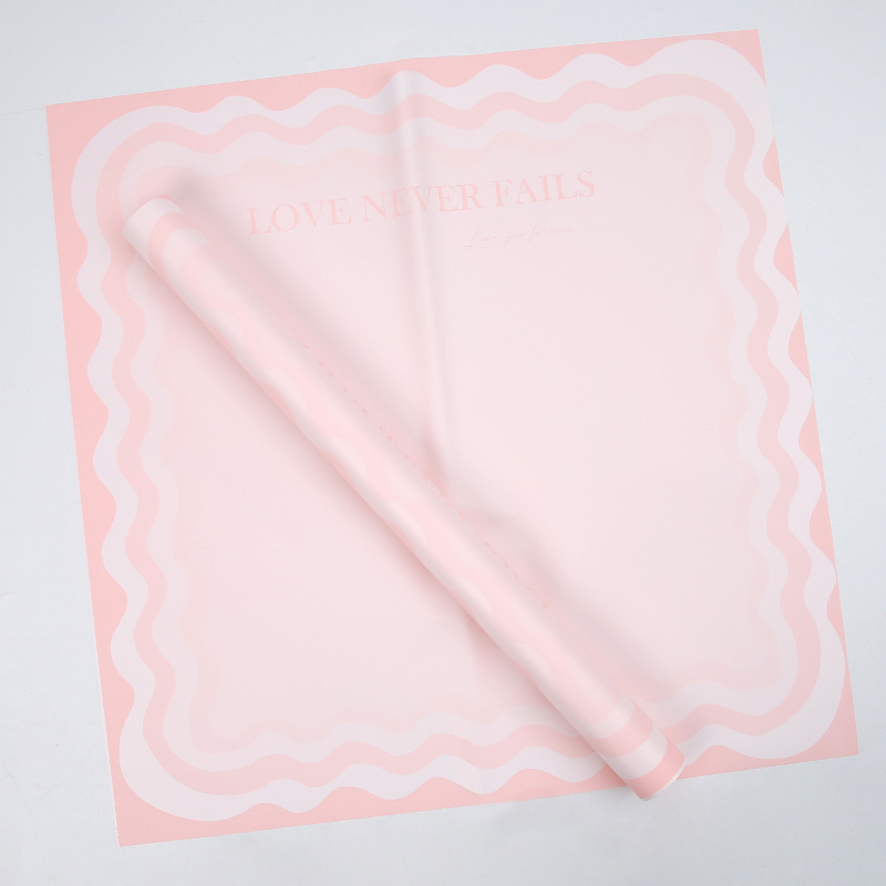 Massives Blumen-Geschenkpapier mit Wellenrand