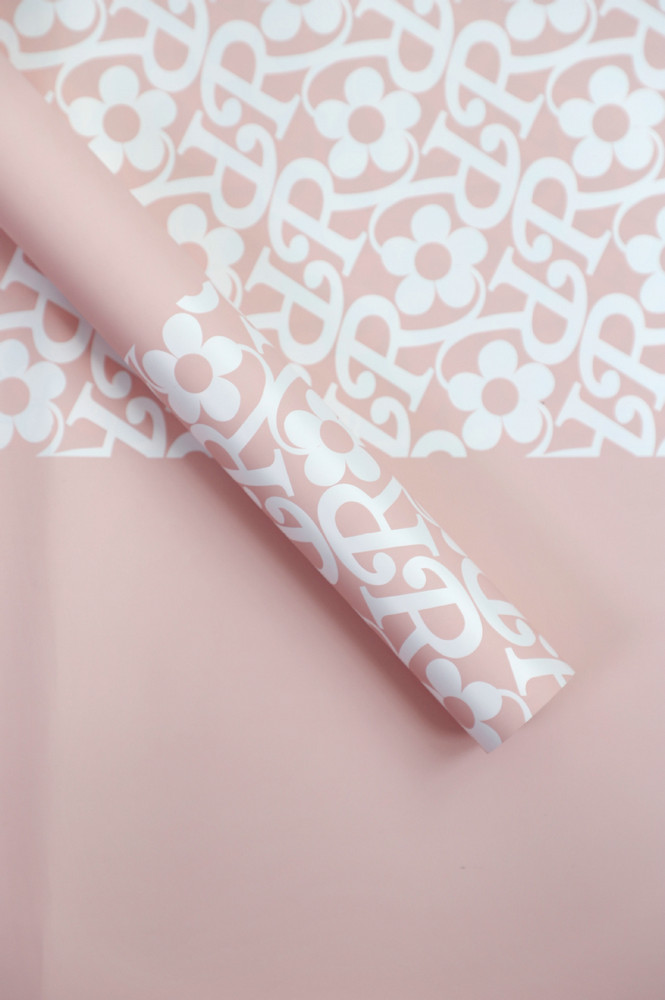 Blumen-Geschenkpapier mit mattem Film-Blumenmuster