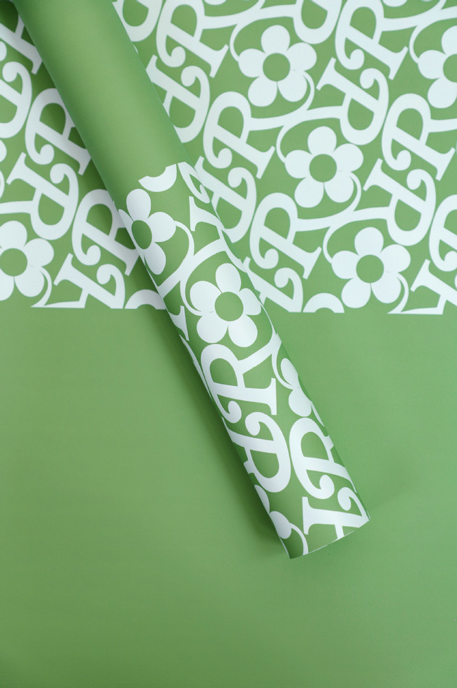 Blumen-Geschenkpapier mit mattem Film-Blumenmuster