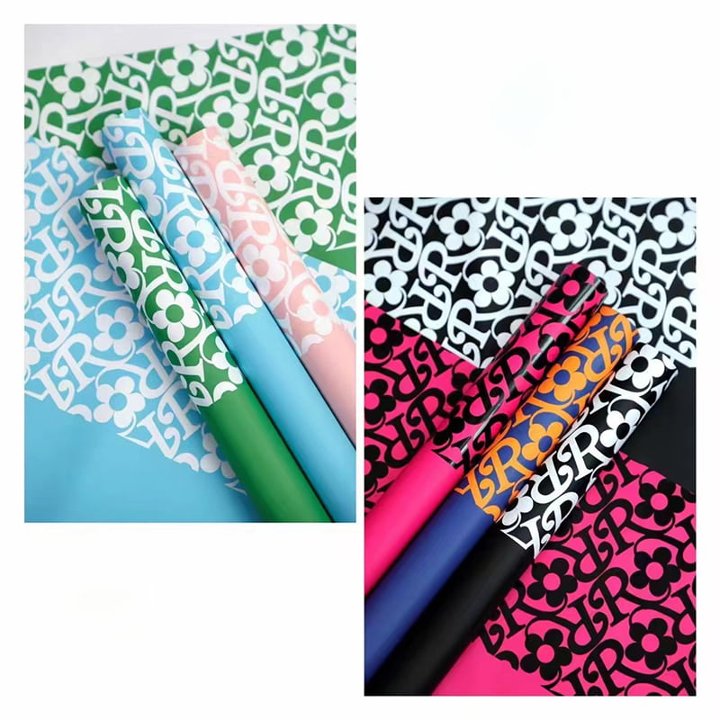 Blumen-Geschenkpapier mit mattem Film-Blumenmuster