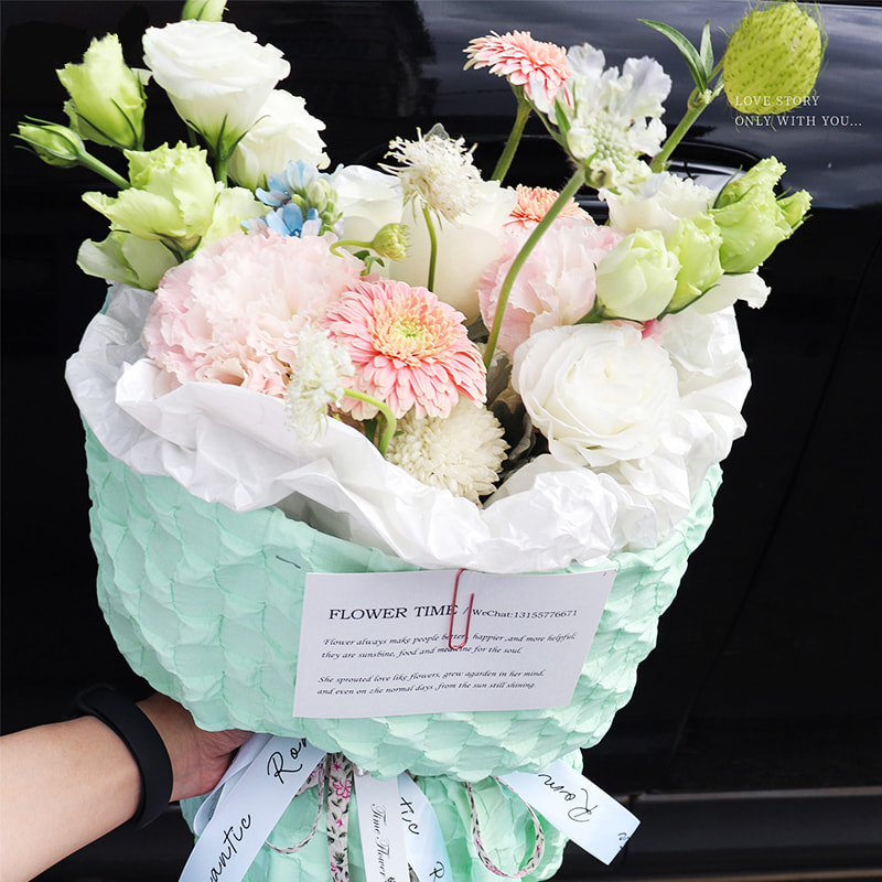 Buntes Schneebirnenpapier-Blumen-Geschenkpapier