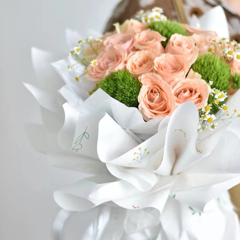 Antibeschlag- und feuchtigkeitsbeständige Verpackungsfolie für Blumensträuße aus Kunststoff
