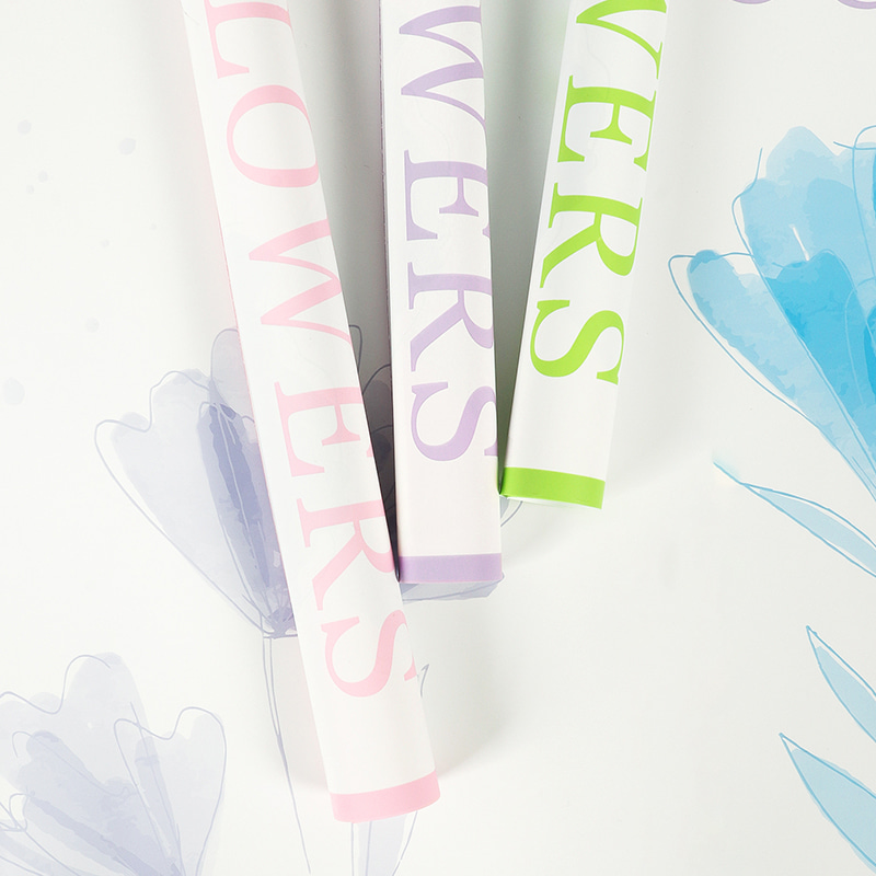 Englisch bedrucktes Blumen-Geschenkpapier