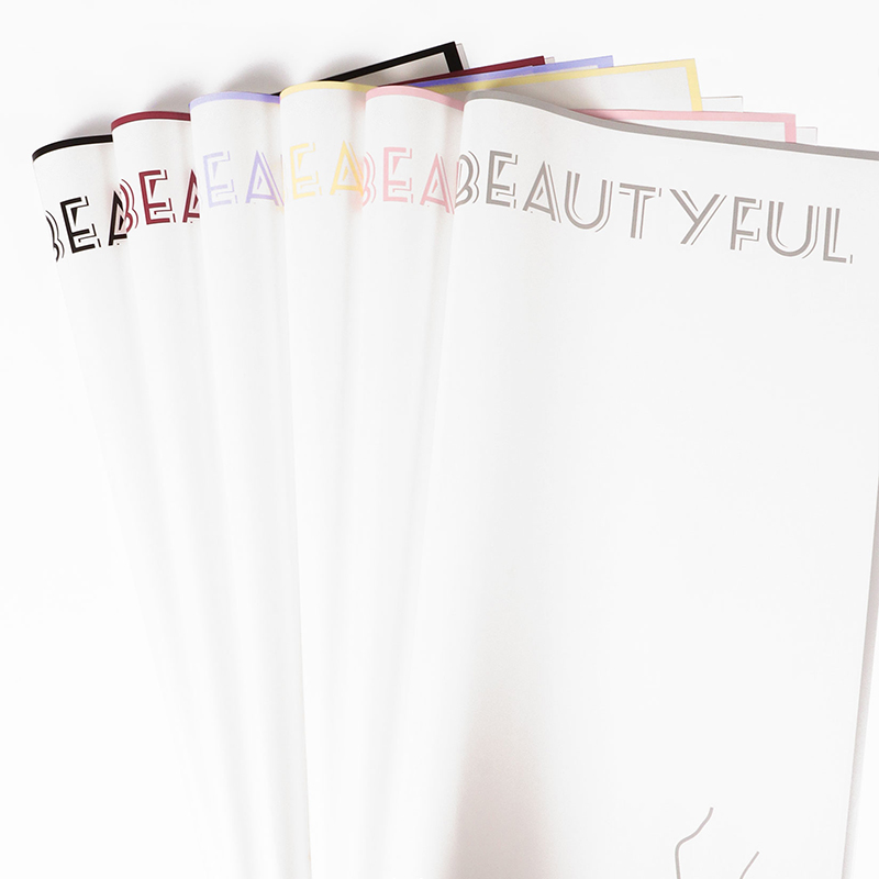 Frische Blumenstraußverpackung aus englischem Kunstdruckpapier