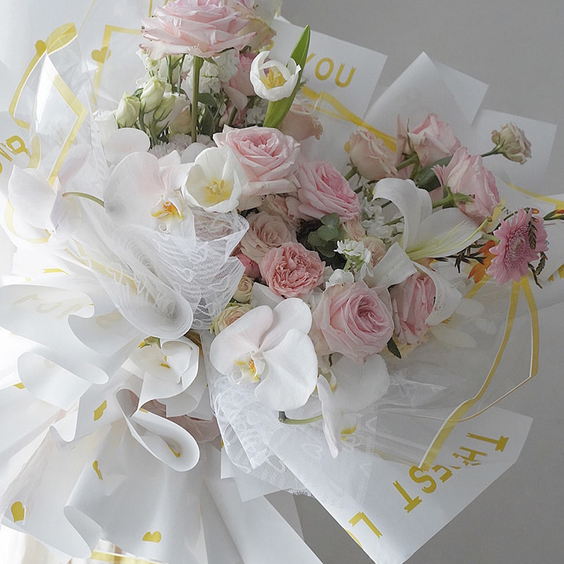 Durchscheinendes wasserfestes Blumenstrauß-Geschenkpapier