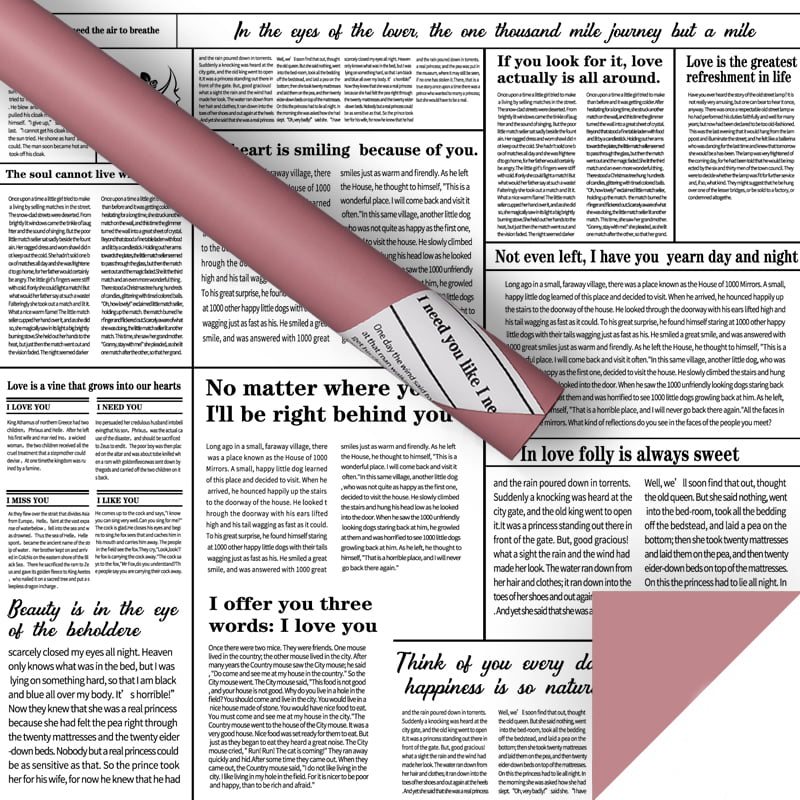 Englisches Zeitungsblumen-Geschenkpapier