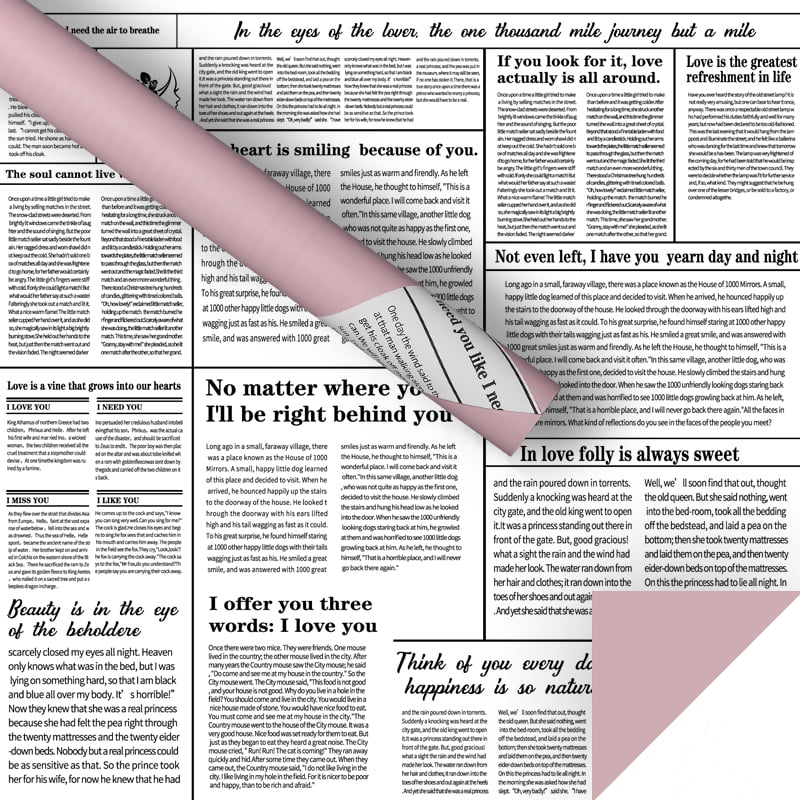 Englisches Zeitungsblumen-Geschenkpapier