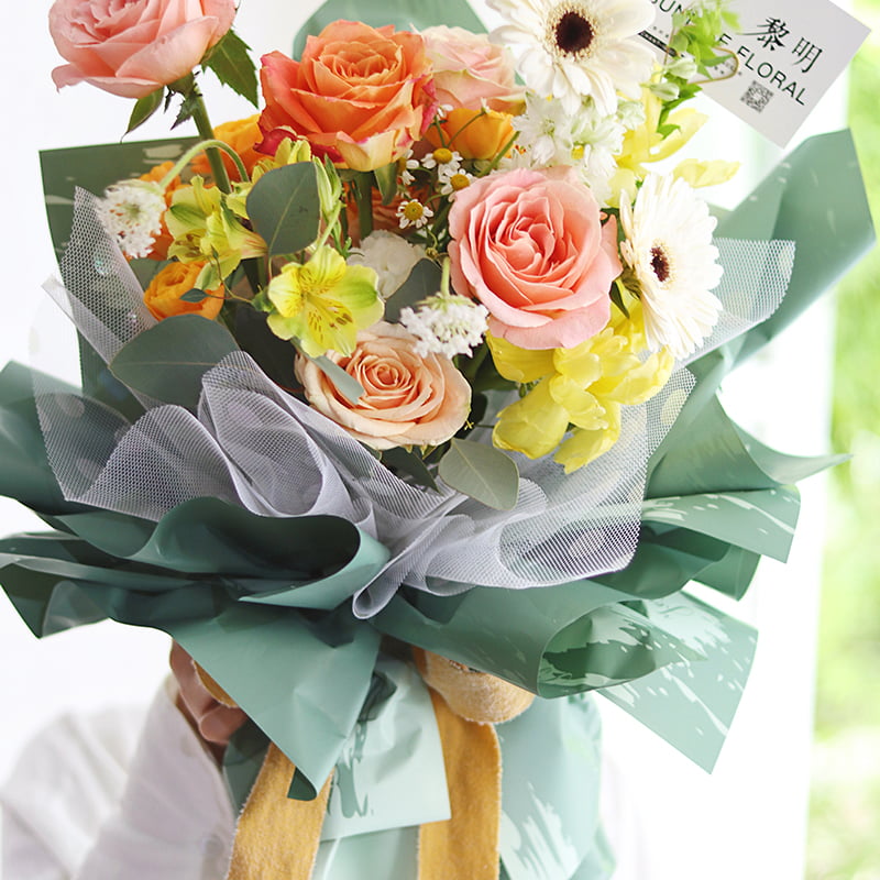 Wasserfestes Blumenpapier aus Kunststoff mit Marmormuster