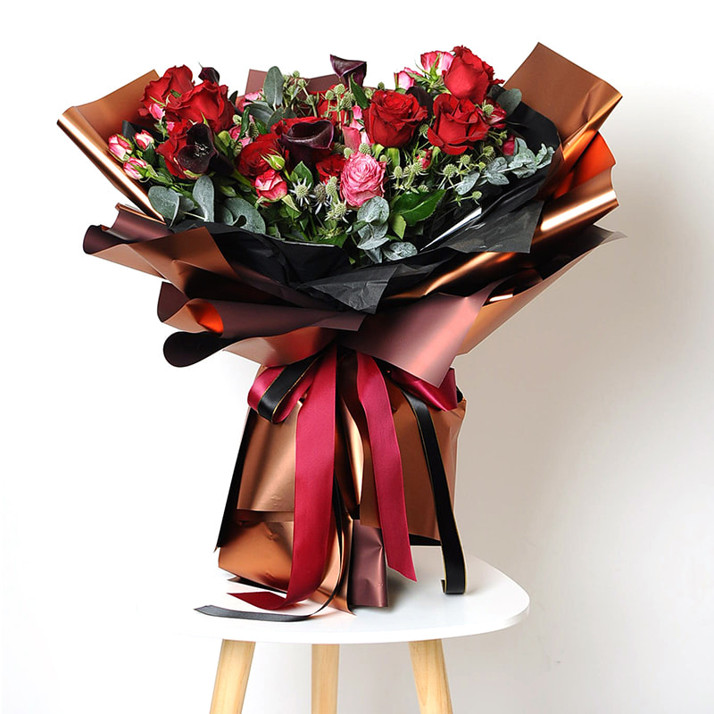 Heavy Metal Light Shadow Bouquet Geschenkpapier
