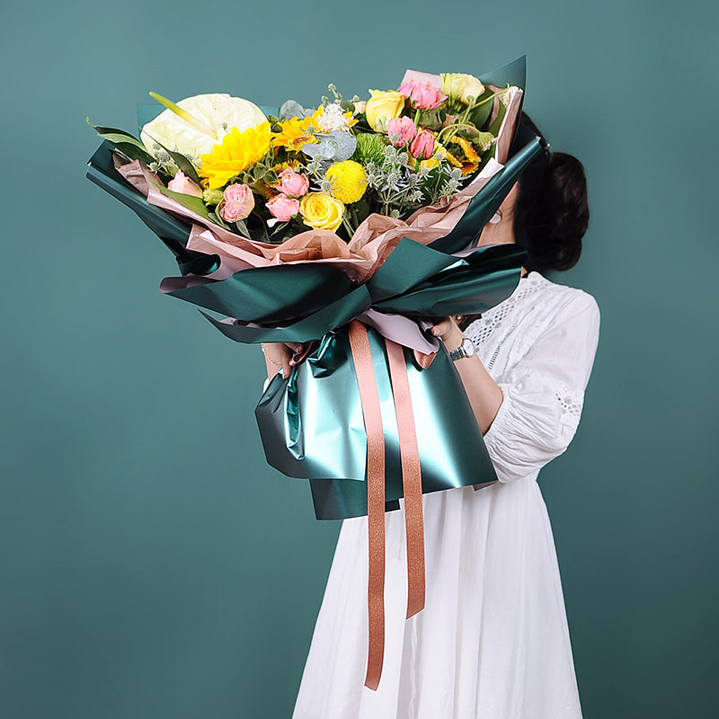 Heavy Metal Light Shadow Bouquet Geschenkpapier