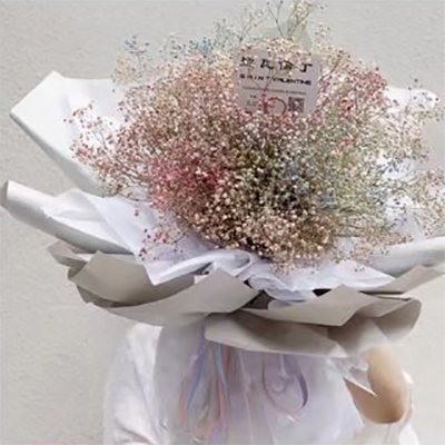 Einfaches strukturiertes Blumenstrauß-Geschenkpapier