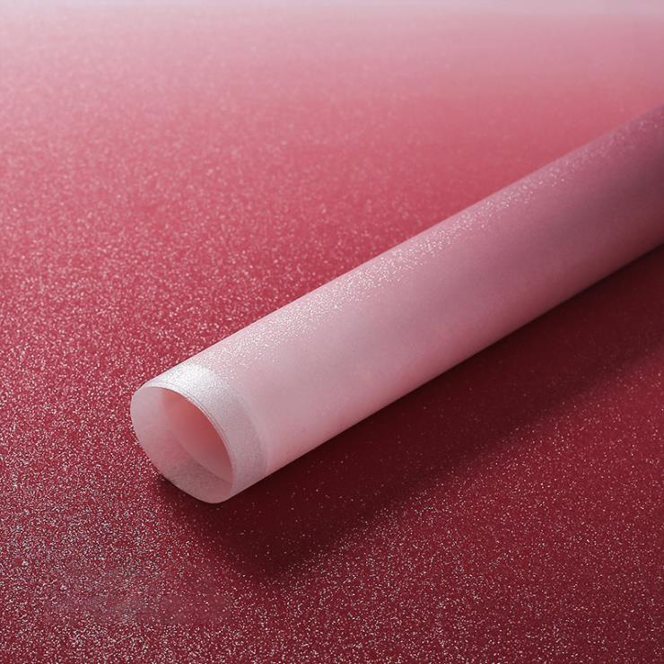 Eisnebel-Geschenkpapier mit Farbverlaufsfolie für Blumenstrauß