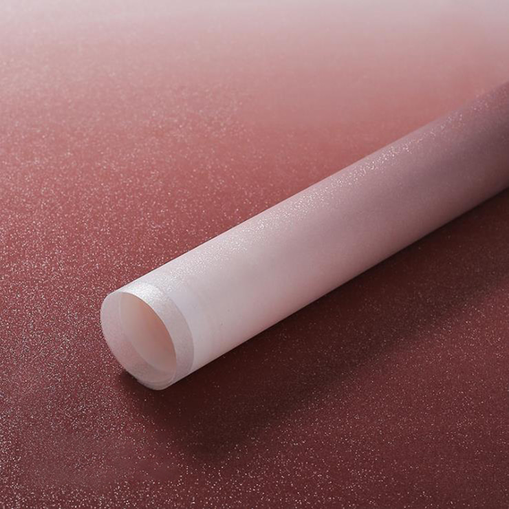 Eisnebel-Geschenkpapier mit Farbverlaufsfolie für Blumenstrauß
