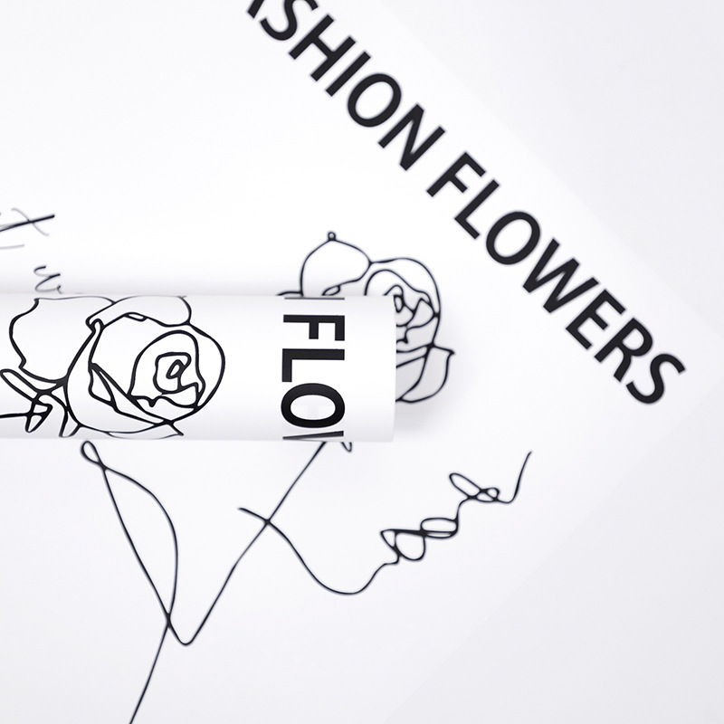 Flower Love-Bouquet Geschenkpapier mit Rosenmuster