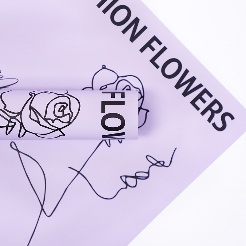 Flower Love-Bouquet Geschenkpapier mit Rosenmuster